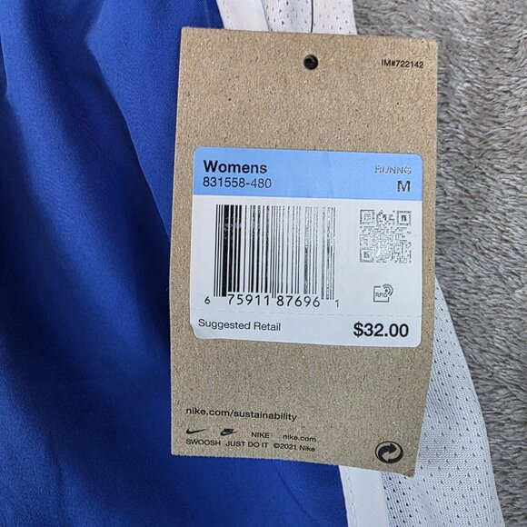 Nike Running Shorts Womens Medium Blue White Dri-FIT Tempo Mesh Lined 831558-480 - Picture 2 of 10